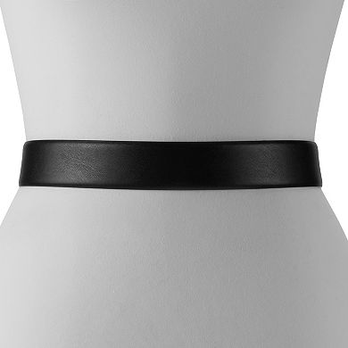 Women's Nine West Crystal & Pearl Double Circle Buckle Belt