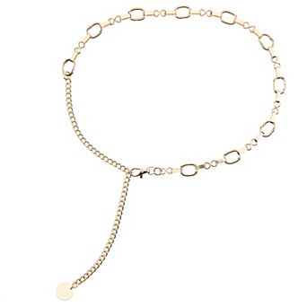 Women's Nine West Twisted Oval Links Waist Chain