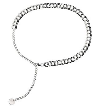 Women's Nine West Double Curb Chain Links Belt
