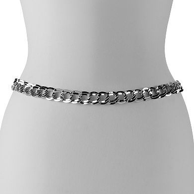 Women's Nine West Double Curb Chain Links Belt