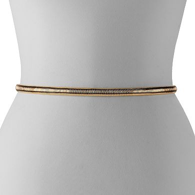 Women's Nine West Stretch Cobra With Crystal Oval Link Belt
