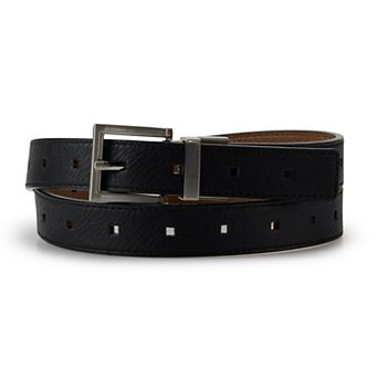 Women's Nine West Reversible Square Perforations Tumbled Belt
