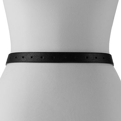 Women's Nine West Reversible Square Perforations Tumbled Belt