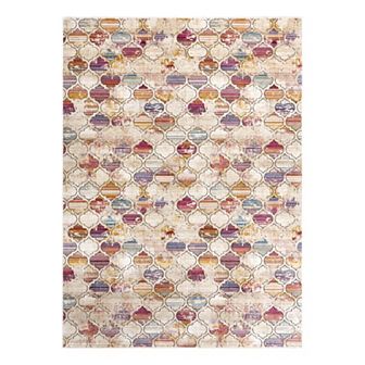 Unique Loom Static Trellis Deepa Throw Rug