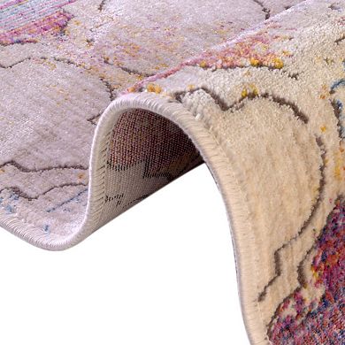 Unique Loom Static Trellis Deepa Throw Rug