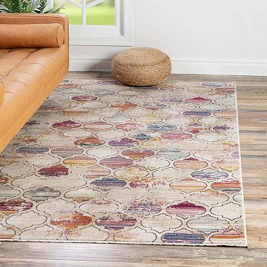 Unique Loom Static Trellis Deepa Throw Rug