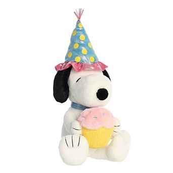 Aurora Medium White Peanuts 12" Birthday Snoopy Adorable Stuffed Animal