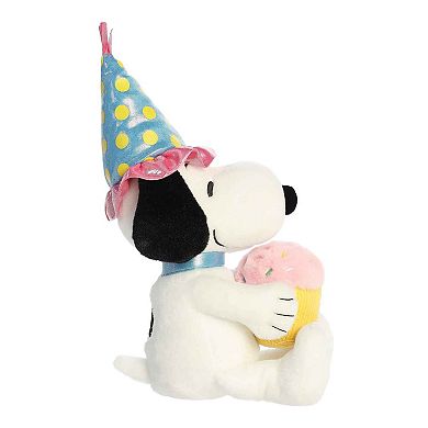 Aurora Medium White Peanuts 12" Birthday Snoopy Adorable Stuffed Animal