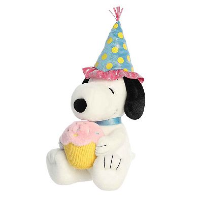 Aurora Medium White Peanuts 12" Birthday Snoopy Adorable Stuffed Animal