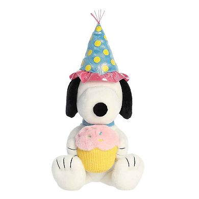 Aurora Medium White Peanuts 12" Birthday Snoopy Adorable Stuffed Animal