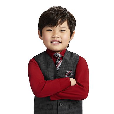 Boys 4-12 IZOD Poplin Vest Set with Tie