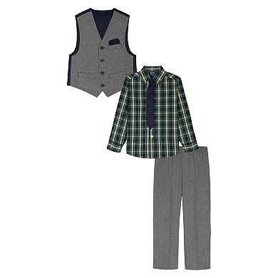 Boys 4-12 IZOD Poplin Vest Set with Tie