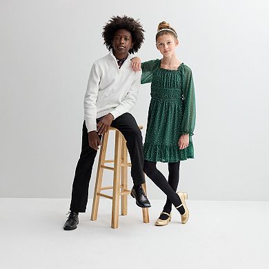 Boys 4-20 IZOD Solid 1/4 Zip Sweater & Plaid Shirt 2-pc. Set