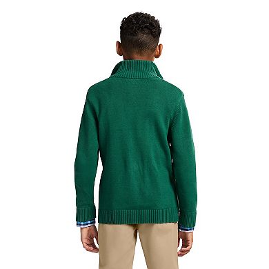 Boys 4-20 IZOD Solid 1/4 Zip Sweater & Plaid 2-Pc. Set