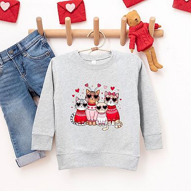 Valentine Kittens Youth Ultra-Soft Graphic Sweatshirt