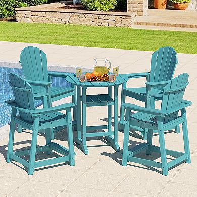 Outdoor Balcony Chair Patio Bar Stool Chair All Weather Bar Chair for Garde