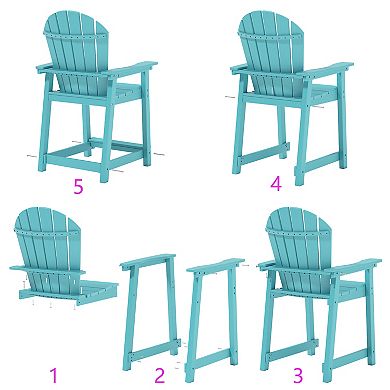 Outdoor Balcony Chair Patio Bar Stool Chair All Weather Bar Chair for Garde