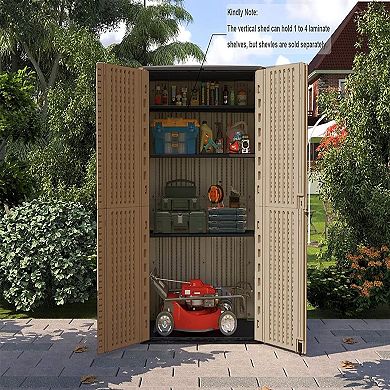Outdoor Storage Cabinet Waterproof for Garage Storage, Pool Storage, Bike Shed, Garden Shed