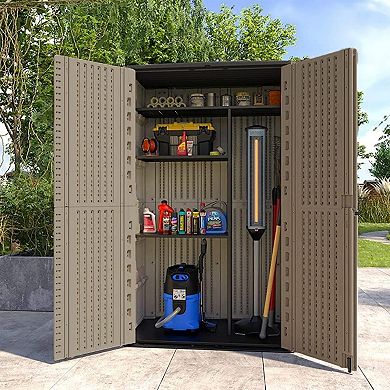 Outdoor Storage Cabinet Waterproof for Garage Storage, Pool Storage, Bike Shed, Garden Shed