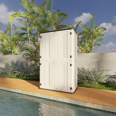 Outdoor Storage Cabinet Waterproof for Garage Storage, Pool Storage, Bike Shed, Garden Shed