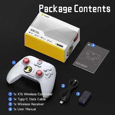 EasySMX X15 PC Controller with Hall Joysticks Hall Triggers RGB Lighting