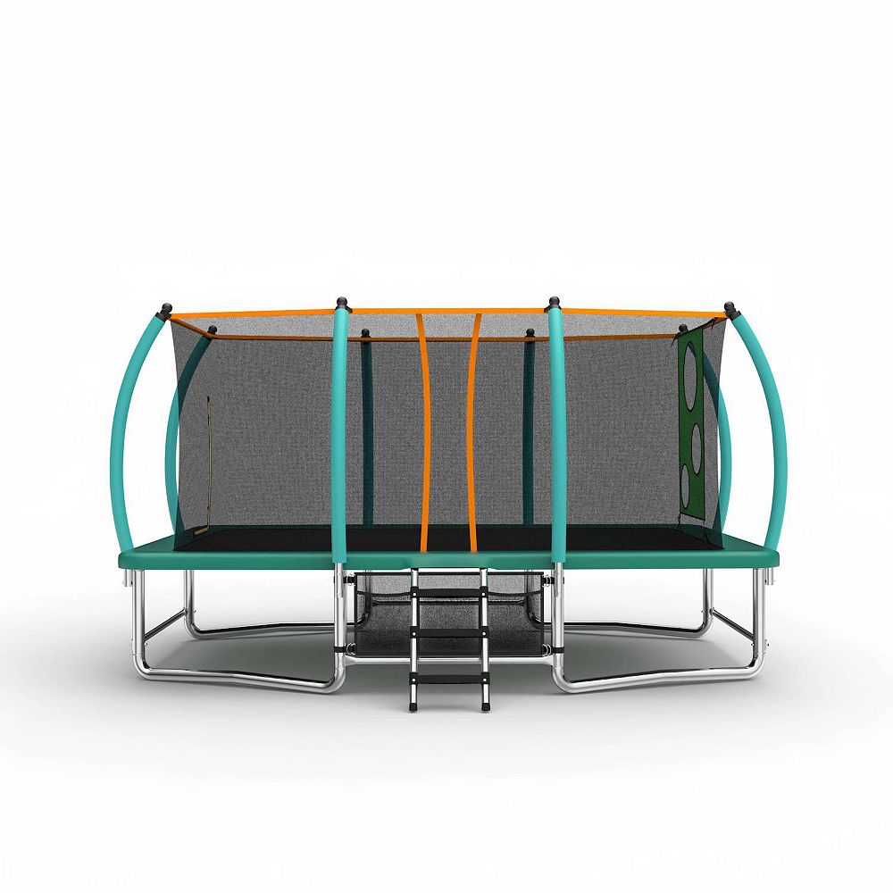 MERSCO 8X14FT Outdoor Square Trampolines for Kids Adults Long ...