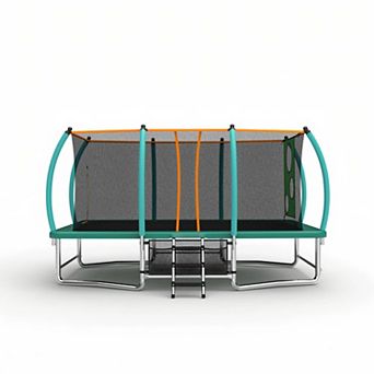 MERSCO 8X14FT Outdoor Square Trampolines for Kids Adults Long Rectangular Trampoline