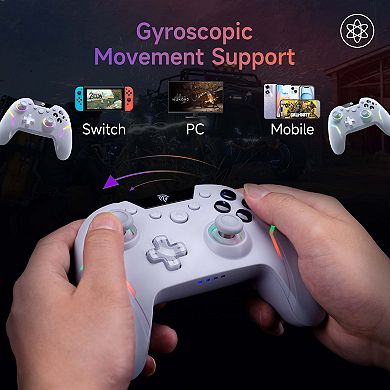 EasySMX X20 Wireless Gaming Controller with RGB Backlit 2 Stage Hall Effect Stick