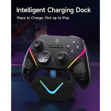 ​​EasySMX D10 Wireless Controller Hall Effect Sticks 2-Stage Triggers 1000Hz Mech Buttons RGB​​