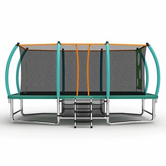 10X16FT Outdoor Square Trampolines for Kids and Adults Long Rectangular Tumbling Trampoline
