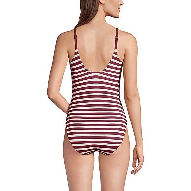 Women's Lands' End Thin Strap One-Piece Swimsuit