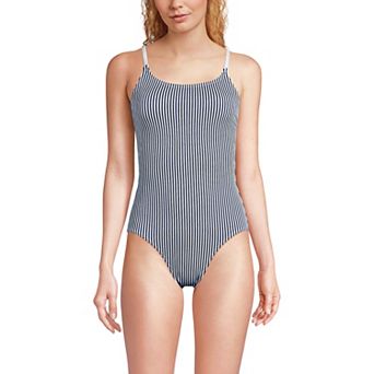 Women's Lands' End Thin Strap One-Piece Swimsuit