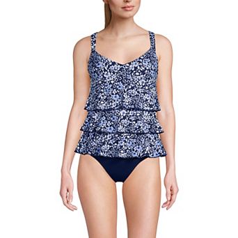 Women's Lands' End Ruffle Fauxkini One Piece Swim Suit