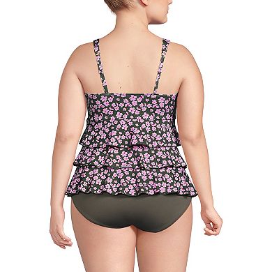 Plus Size Lands' End Ruffle Fauxkini One-Piece Swimsuit
