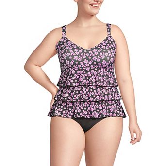 Plus Size Lands' End Ruffle Fauxkini One-Piece Swimsuit