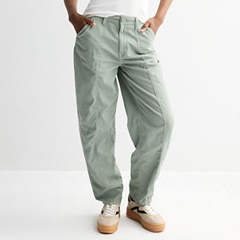 Juniors' SO® High Rise Seamed Barrel Pants
