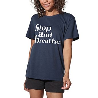 Juniors' Suburban Riot Stop And Breathe Loose Graphic Tee