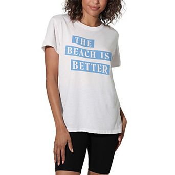 Juniors' Suburban Riot The Beach Is Better Loose Graphic Tee