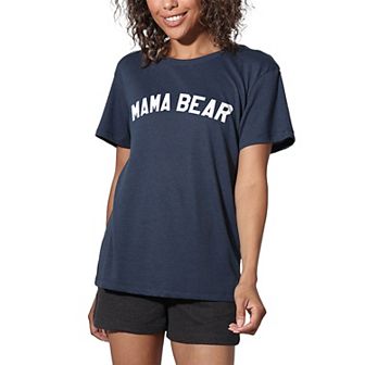 Juniors' Suburban Riot Mama Bear Triblend Jersey Loose Graphic Tee