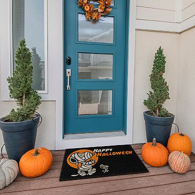 Peanuts Snoopy Halloween Mummy Coir Indoor / Outdoor Doormat