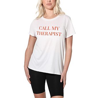 Juniors' Suburban Riot Call My Therapist Loose Graphic Tee