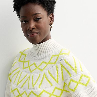 Women's Sonoma Goods For Life® Mock Neck Fair Isle Sweater