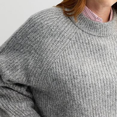 Plus Size Sonoma Goods For Life® Cozy Heritage Crewneck Sweater