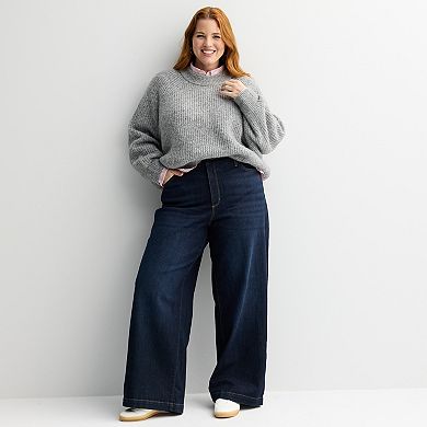 Plus Size Sonoma Goods For Life® Cozy Heritage Crewneck Sweater