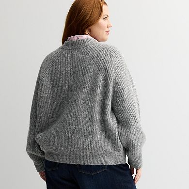 Plus Size Sonoma Goods For Life® Cozy Heritage Crewneck Sweater