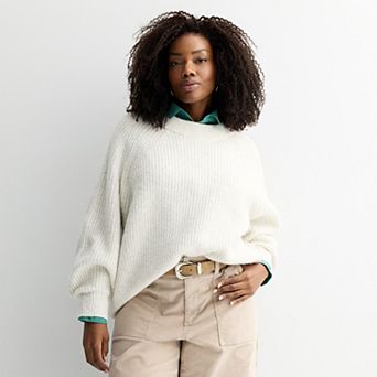 Plus Size Sonoma Goods For Life® Cozy Heritage Crewneck Sweater