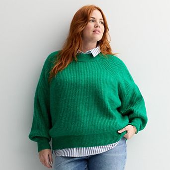 Plus Size Sonoma Goods For Life® Cozy Heritage Crewneck Sweater