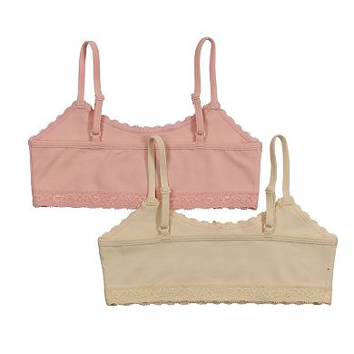 Girls 6-16 Hanes® 2-pk. Cotton Crop Bras