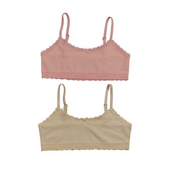 Girls 6-16 Hanes® 2 pk Cotton Crop Bras
