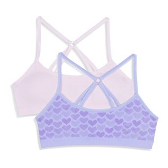 Girls 4-16 Hanes® 2-Pack Seamless Strappy Back Bras